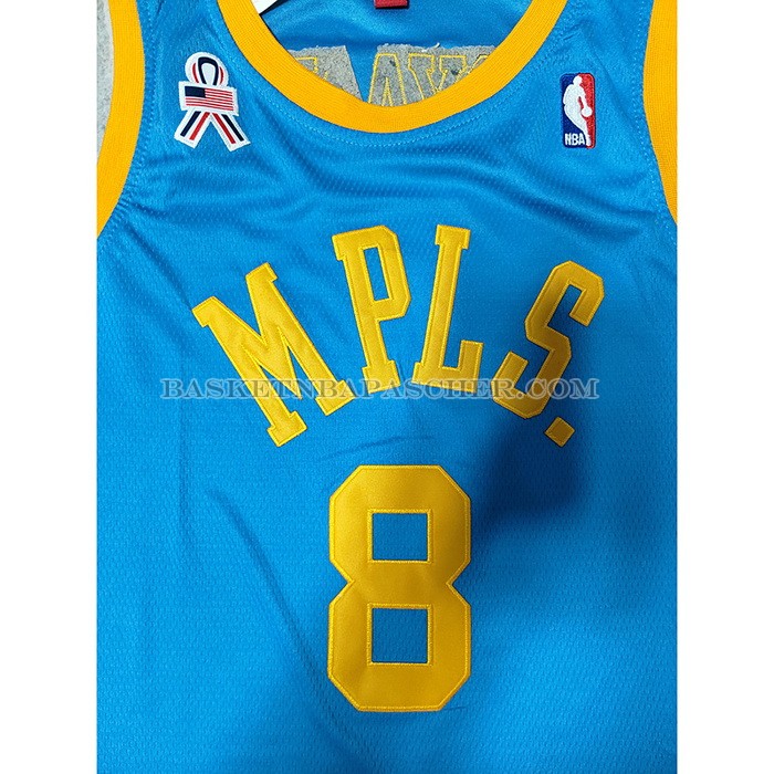 Maillot Los Angeles Lakers Kobe Bryant NO 8 Mitchell & Ness 2001-02 Bleu